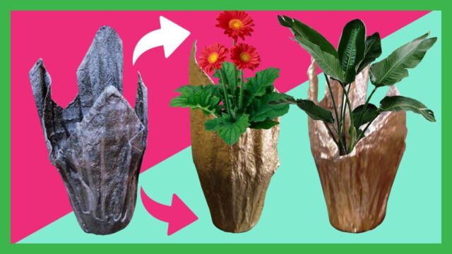 How To Make Cement Pots With Towels Easily at Home